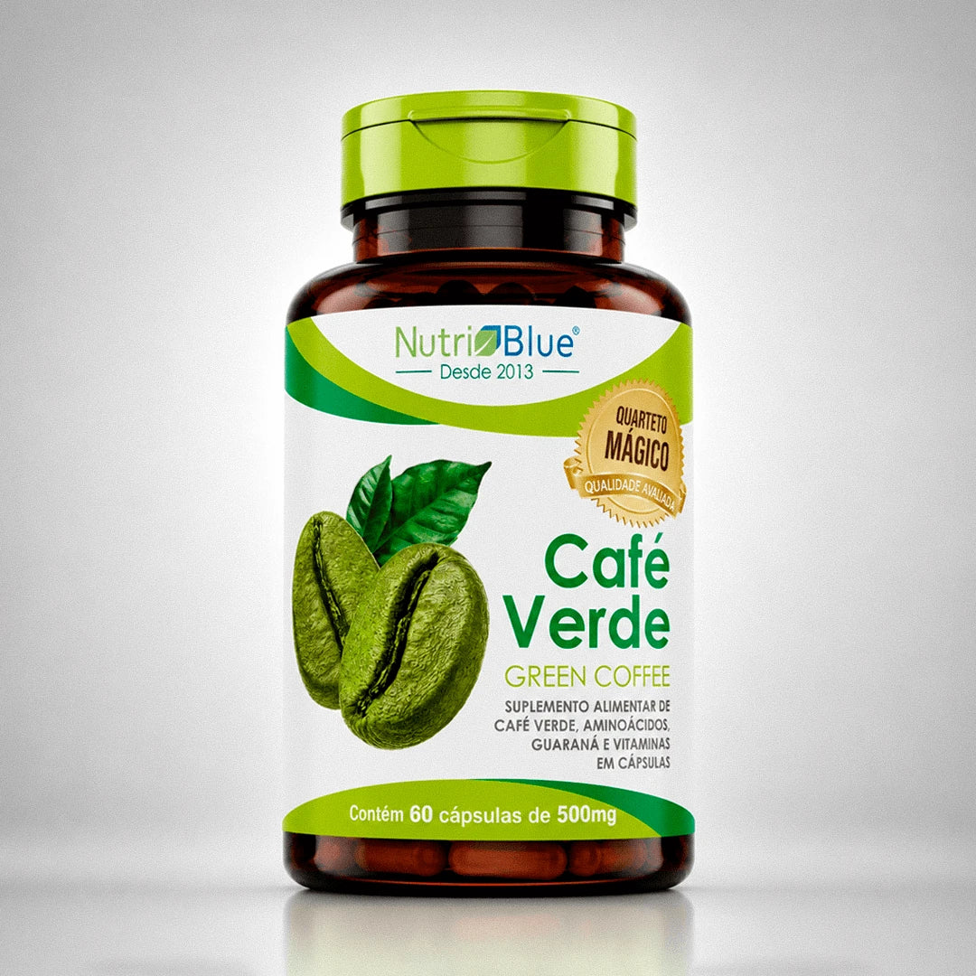 Café Verde Nutriblue | Suplemento com Guaraná, Aminoácidos e Vitaminas B6 e B12, 60 Cápsulas