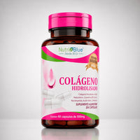 Colágeno Hidrolisado Nutriblue | Suplemento com Vitamina C, Zinco, Selênio, Ácido Hialurônico e Silício, 60 Cápsulas
