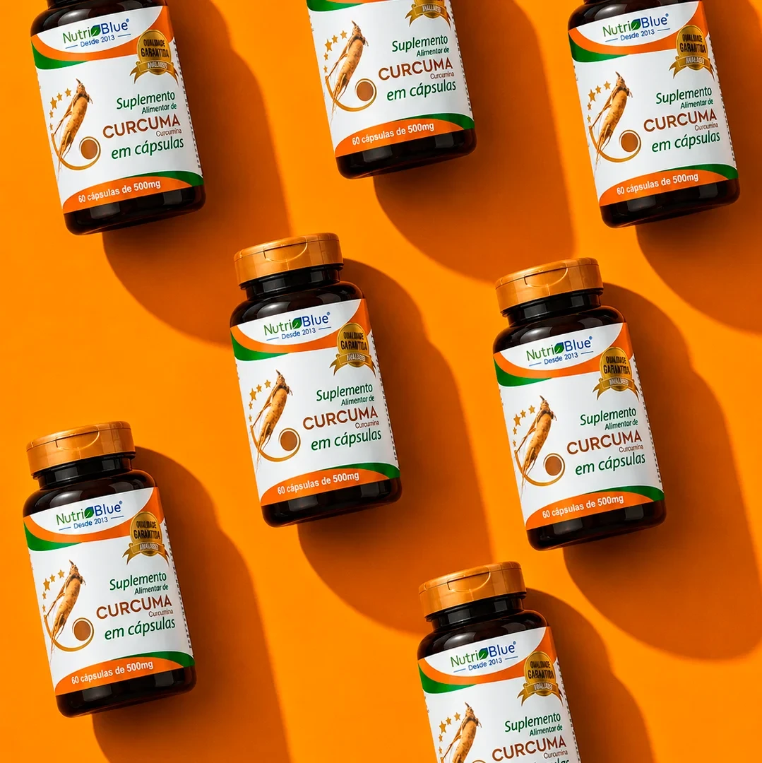 Cúrcuma Nutriblue | Suplemento de Extrato Padronizado de Cúrcuma com Curcuminoides, 60 Cápsulas
