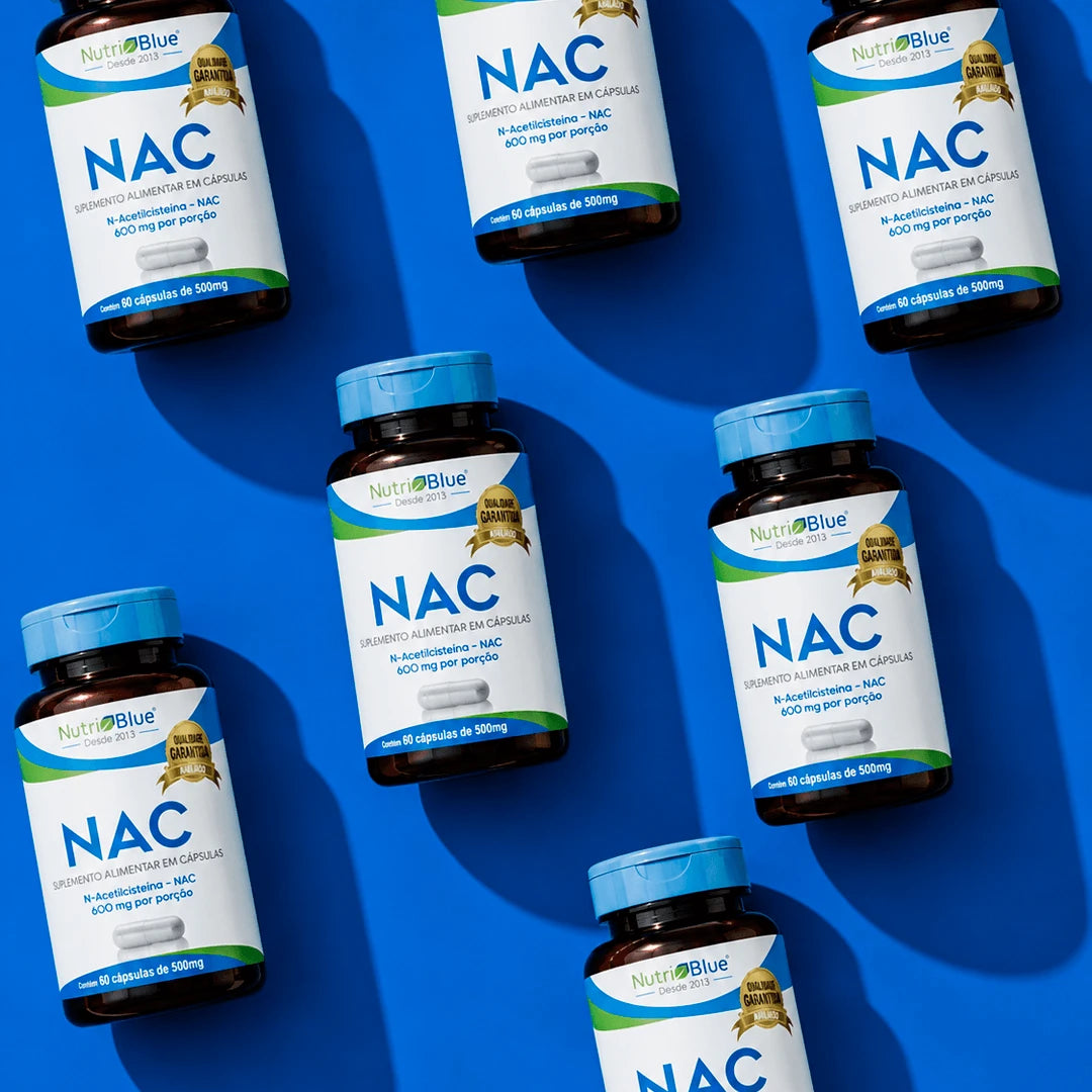 NAC Nutriblue - N-Acetilcisteína 600 mg com Vitamina E em Cápsulas