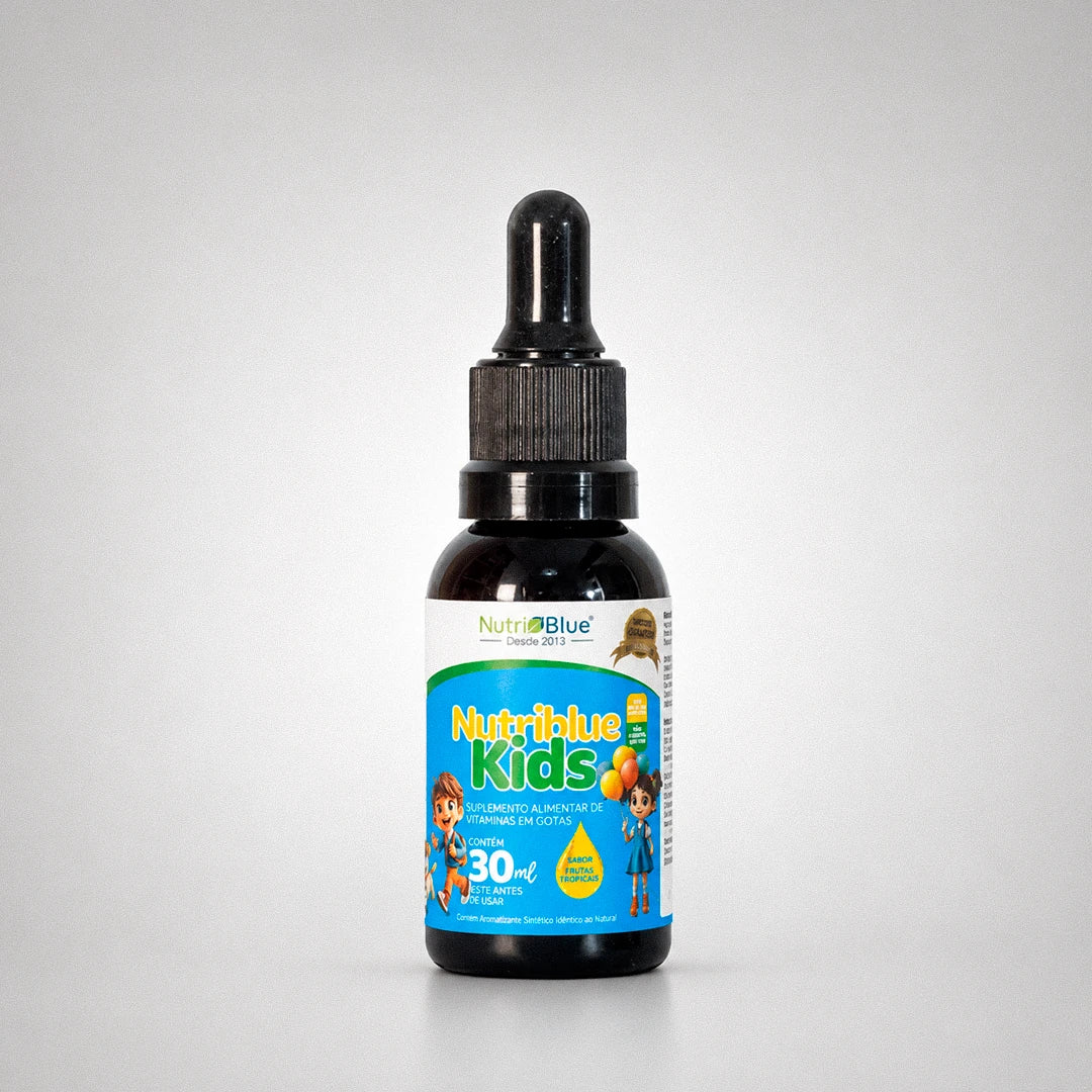 Nutriblue Kids - Suplemento Vitamínico em Gotas para Crianças - Vitaminas A, D, E, K e Complexo B