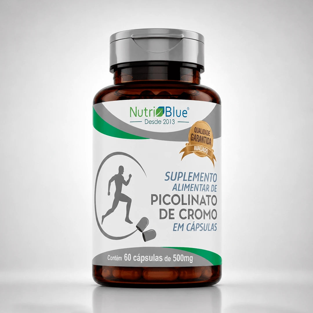 Picolinato de Cromo Nutriblue - 60 Cápsulas - Suplemento de Cromo Biodisponível