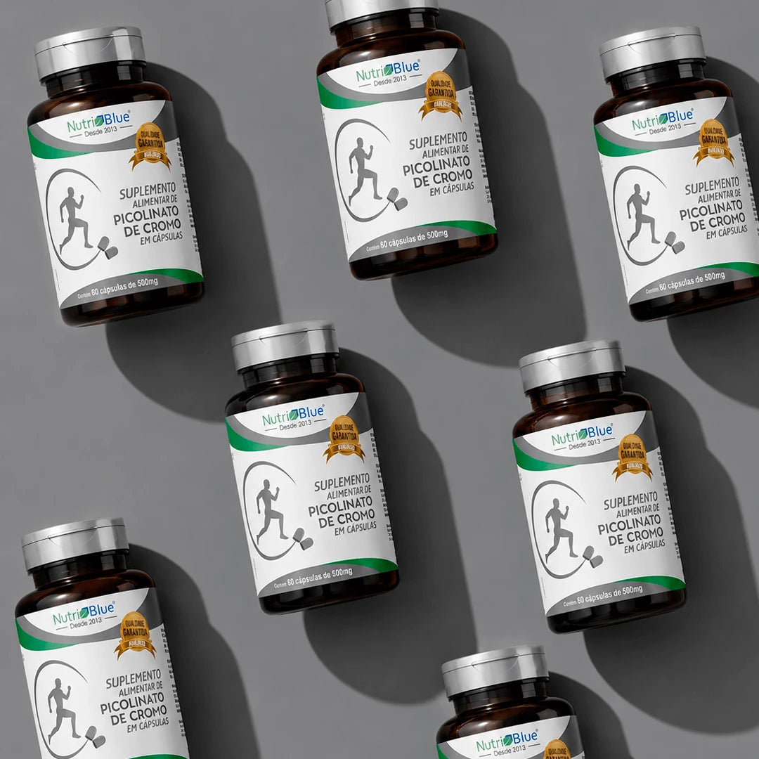 Picolinato de Cromo Nutriblue - 60 Cápsulas - Suplemento de Cromo Biodisponível