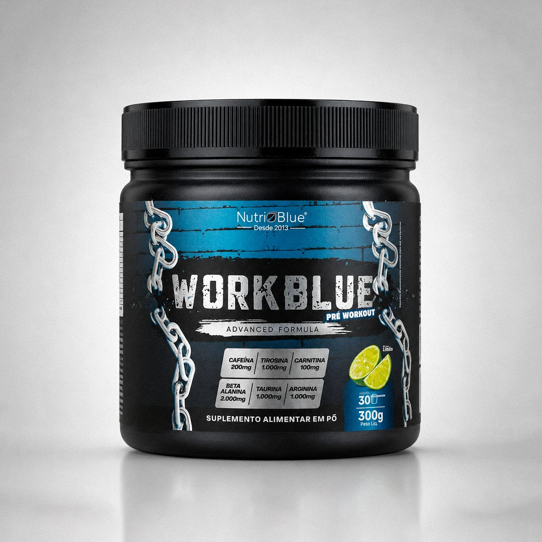 WorkBlue Nutriblue - Pré-Treino em Pó com Cafeína, Aminoácidos e Vitaminas B