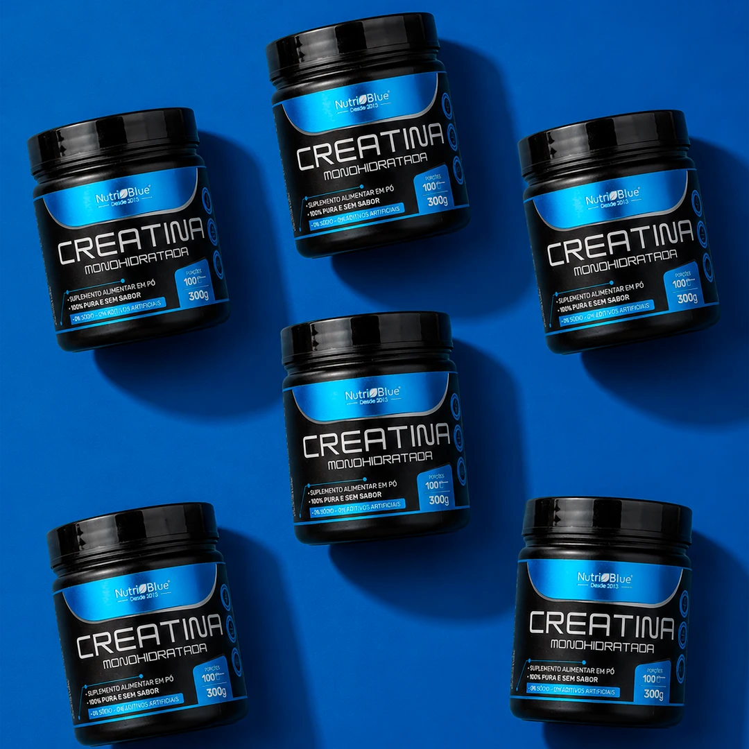 Creatina Monohidratada Nutriblue - 300 g - Pura, Sem Aditivos