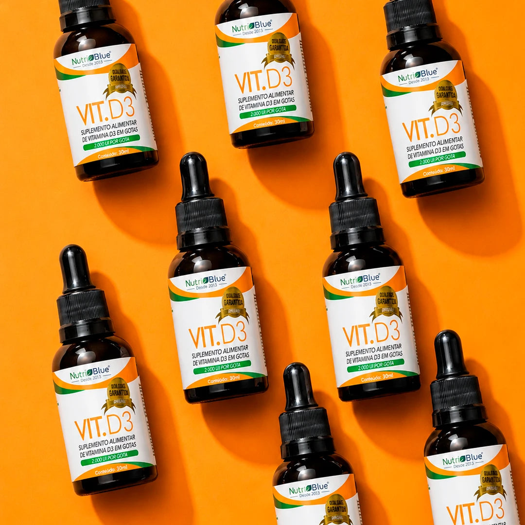 Vitamina D3 em Gotas Nutriblue | Colecalciferol 2.000 UI por Gota, Frasco 30 ml