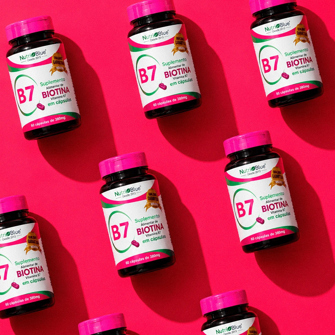Biotina Nutriblue 30 mcg - 60 Cápsulas - Suplemento de Vitamina B7
