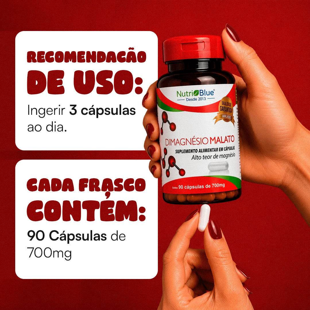 Recomendacao de uso Magnesio Dimalato Nutriblue