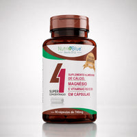 Quarteto Vitamínico Nutriblue com Zinco, Cálcio, Magnésio Dimalato e Vitamina D3 | 90 Cápsulas