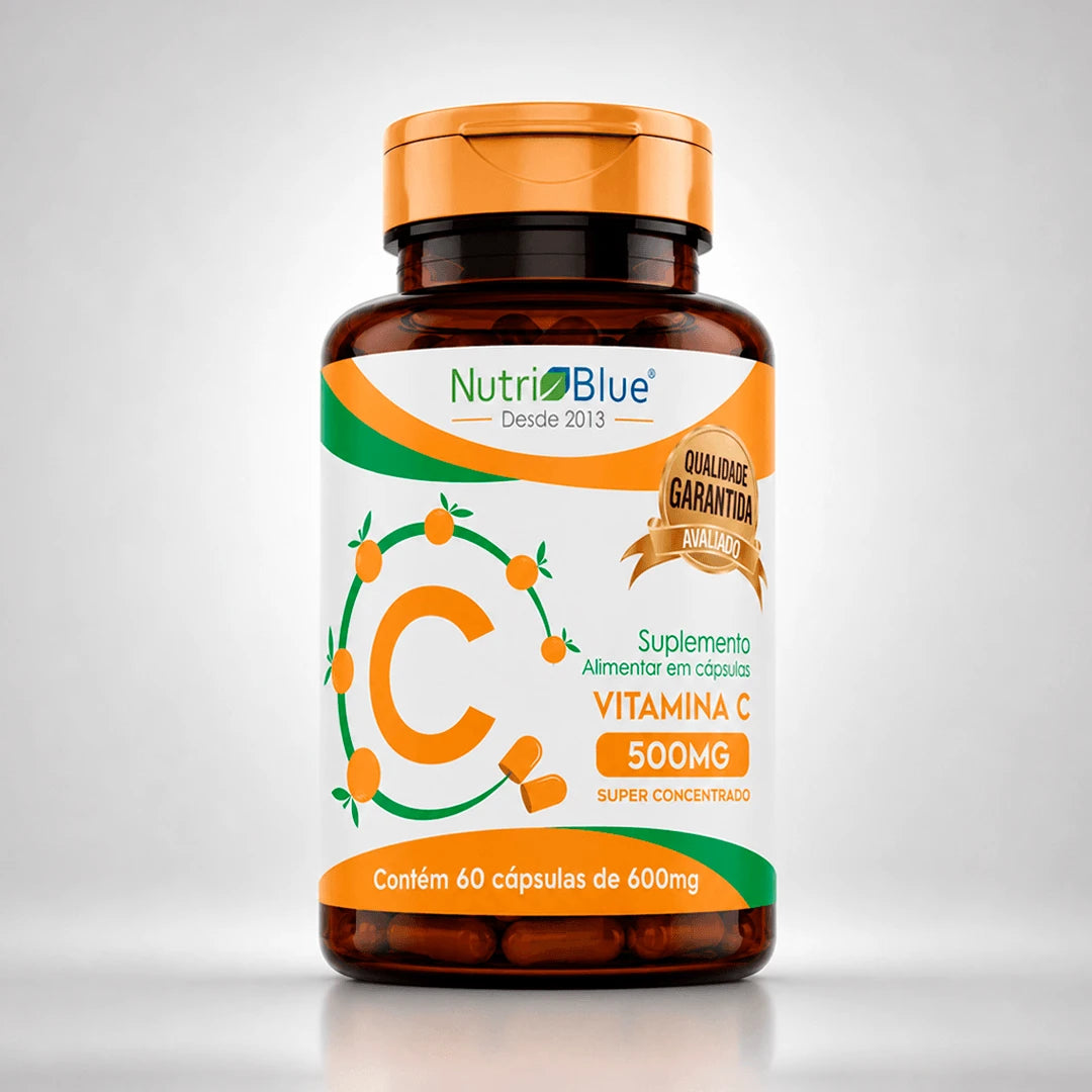 Vitamina C Nutriblue | Suplemento de Vitamina C 500 mg, 60 Cápsulas