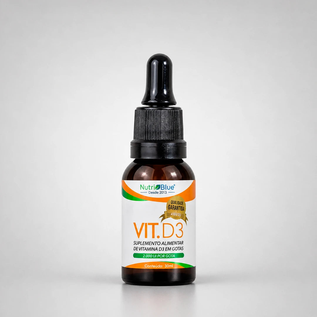 Vitamina D3 em Gotas Nutriblue | Colecalciferol 2.000 UI por Gota, Frasco 30 ml