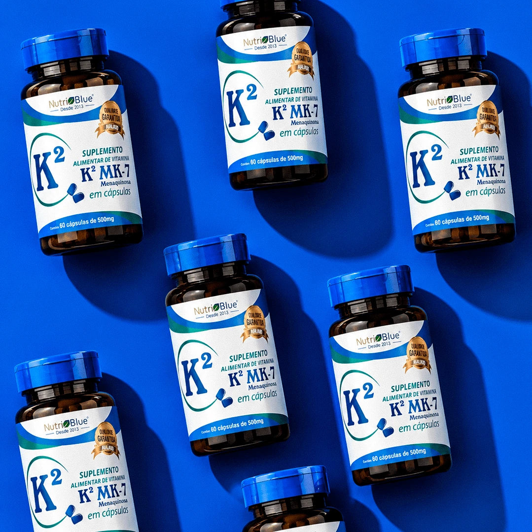 Vitamina K2 MK-7 Nutriblue | Suplemento para Saúde Óssea com 60 Cápsulas
