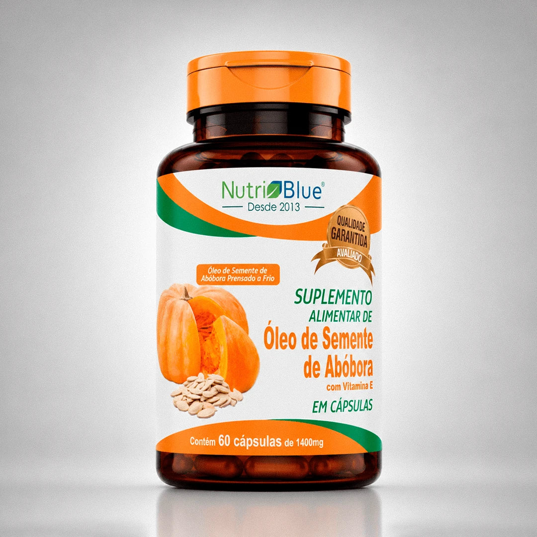 Óleo de Semente de Abóbora Nutriblue | Suplemento com Vitamina E em Cápsulas