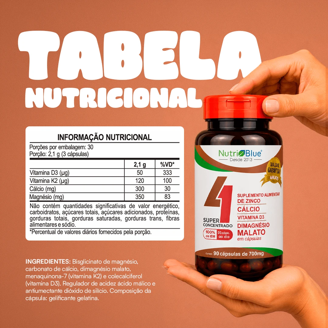 quarteto vitaminico zinco nutrblue